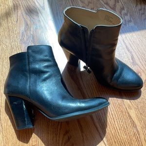 Black heeled boots